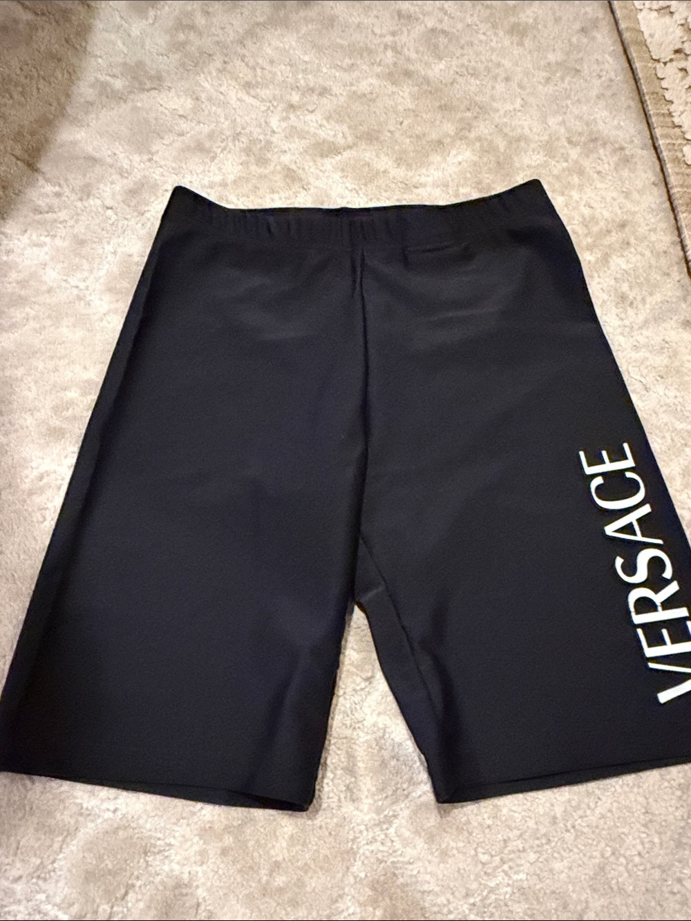 Versace Black kids  Logo swim short